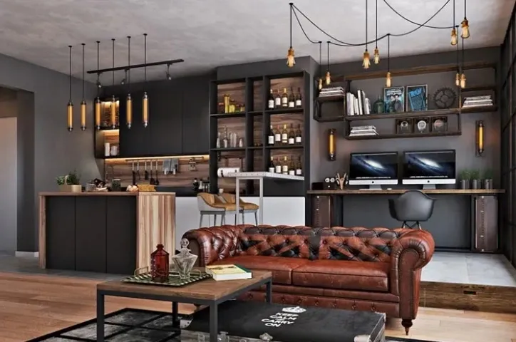 Small apartment with clever storage solutions and stylish decor